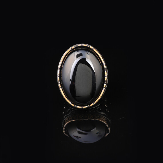  Onyx Ring, Oval Stone, Large Ring, Gemstone Ring, Ottoman - 2