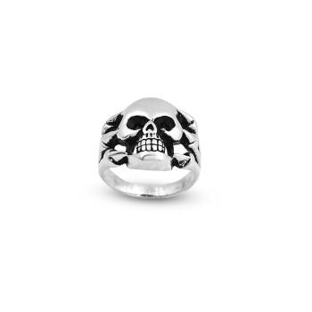 Skull Handmade Sterling Silver Men, Fidget Ring Men - 1