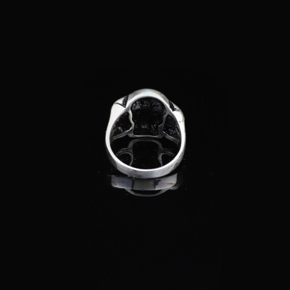 Skull Handmade Sterling Silver Men, Fidget Ring Men - 4