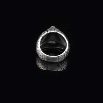 Snake Handmade Sterling Silver Ring For Men - 3