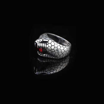 Snake Handmade Sterling Silver Ring For Men - 4