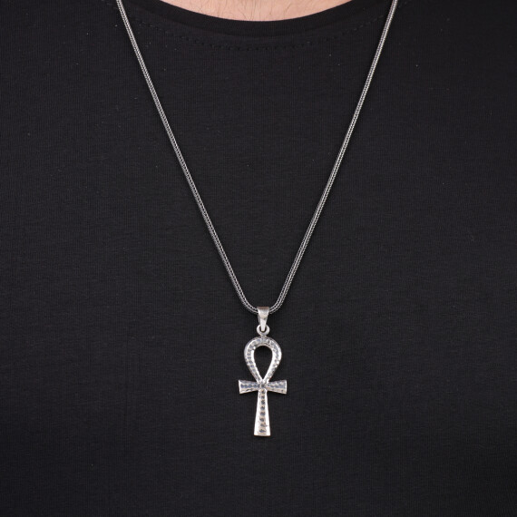  Sterling Silver Cross Necklace for Men - 3