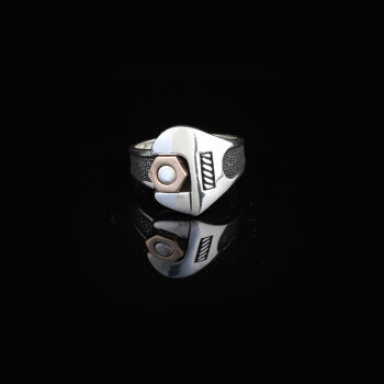 Sterling Silver Fidget Ring Men, Screw Ring Men - 2