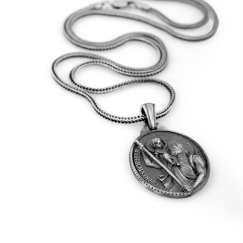  Sterling Silver Necklace for Men - Jesus Necklace - 2