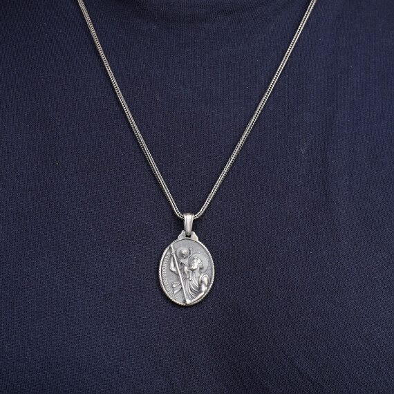  Sterling Silver Necklace for Men - Jesus Necklace - 4