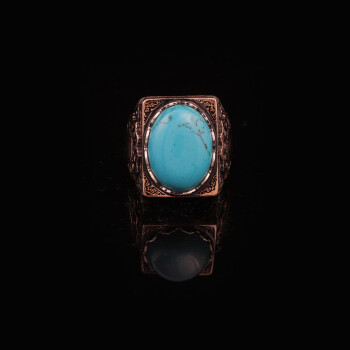 Turquoise Ring Men, Ottoman Style Ring Men - 2