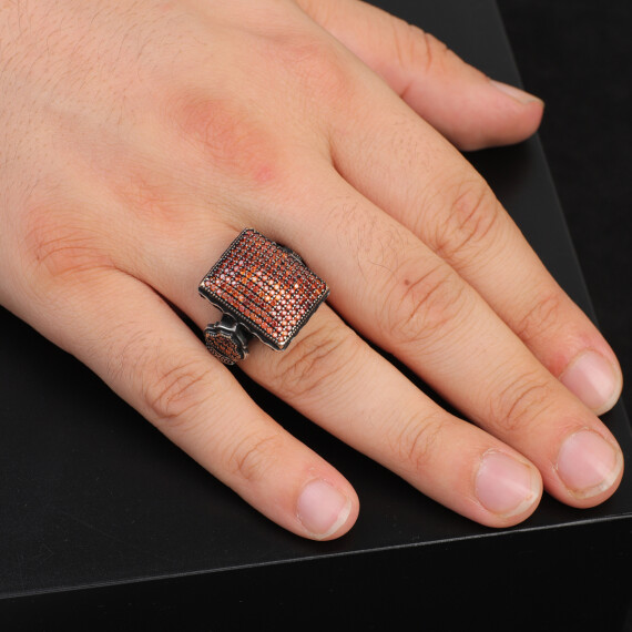  Vintage Garnet Ring with Micro Stones - 6