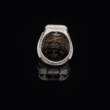  Vintage White Sapphire Micro Stone Ring - 3